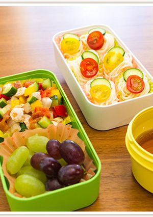 暑い夏に！チョップドサラダのそうめん弁当-レシピのメイン写真