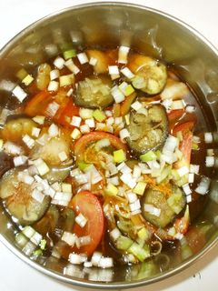酢っぱ辛いスープ♪簡単キムチ茄子トマト-レシピのメイン写真
