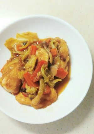 鶏むね肉とキャベツのオイスター炒め-レシピのメイン写真
