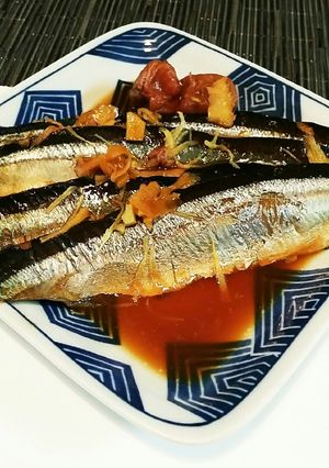 レンチン　さんまの梅煮-レシピのメイン写真