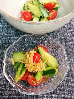 夏野菜の生姜和えサラダ-レシピのメイン写真