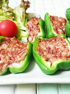 簡単☆ピーマンのコンビーフ詰め焼き☆-レシピのメイン写真