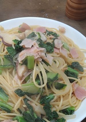 かつお菜のスパゲッティ-レシピのメイン写真