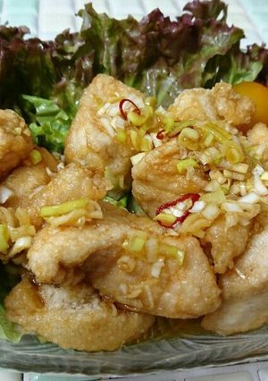 鶏むね肉から揚げネギ甘辛酢☆-レシピのメイン写真