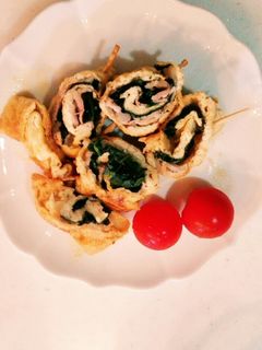 油揚げと豚肉のくるくる焼き-レシピのメイン写真