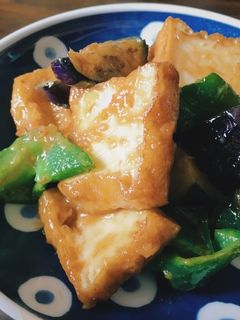 夏野菜と厚揚げの味噌炒め(しぎやき)-レシピのメイン写真