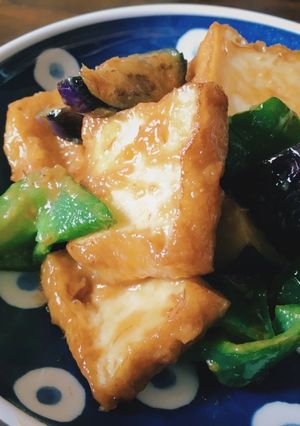 夏野菜と厚揚げの味噌炒め（しぎやき）-レシピのメイン写真