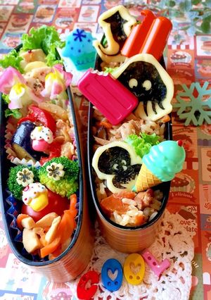 のりあーと時短デコ、炊込ご飯とあり合わせ-レシピのメイン写真