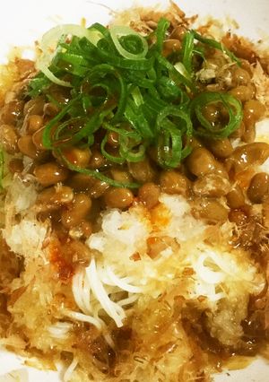 超楽々 ピリ辛納豆そうめん 作ります-レシピのメイン写真