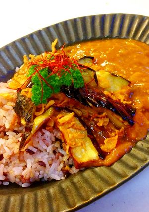 なすのキーマカレー　夏めし　玄米-レシピのメイン写真
