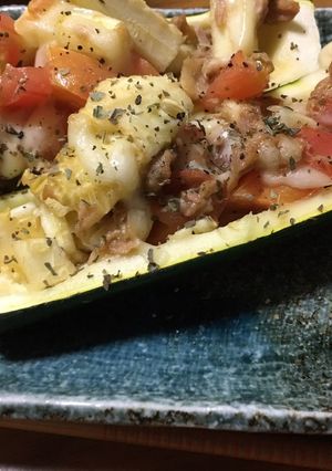 ズッキーニボート-レシピのメイン写真