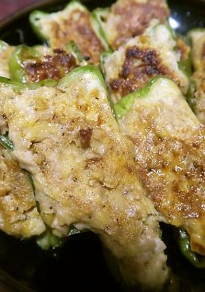ピーマンのネギトロ詰め焼き-レシピのメイン写真