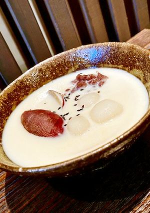 ☆冷たい☆焼芋の豆乳おしるこ-レシピのメイン写真