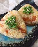 ごま油するめキムチの焼おにぎり
