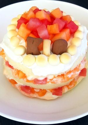 1歳の誕生日ケーキ♡-レシピのメイン写真