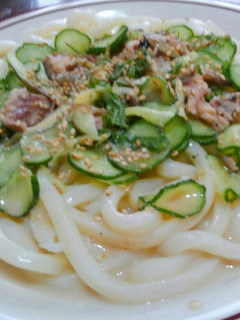 超☆簡単❤冷や汁風ぶっかけサラダうどん-レシピのメイン写真