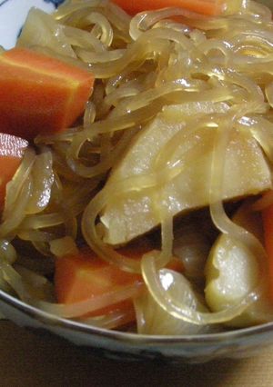 肉無し肉じゃがにマロニーを・・・（ク・普-レシピのメイン写真