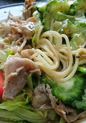 ゴーヤ好きの為の★豚シャブの冷製パスタ-レシピのメイン写真