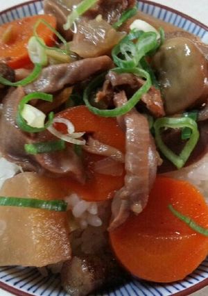 砂肝野菜丼（血管ダイエット1137）-レシピのメイン写真
