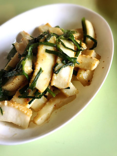 簡単*イカとニラのにんにくマヨ醤油炒め-レシピのメイン写真