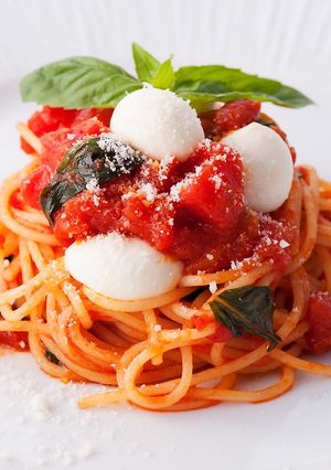 バジルとモッツァレラのトマトパスタ-レシピのメイン写真