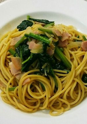 ほうれん草とベーコンの和風バター味-レシピのメイン写真