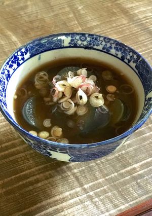 祖母の味、茄子だけの赤だし。夏は茗荷入り-レシピのメイン写真