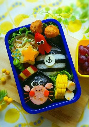 《キャラ弁》カニさんのマリン弁当-レシピのメイン写真