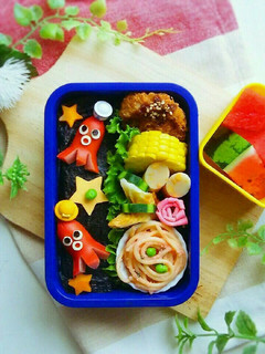 《キャラ弁》のせるだけ♡タコ星人のり弁当-レシピのメイン写真