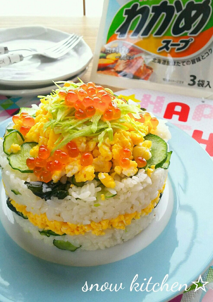 わかめスープを使って☆簡単ちらし寿司-レシピのメイン写真