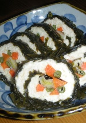 鶏ひき肉と豆腐の　すき昆布巻き-レシピのメイン写真