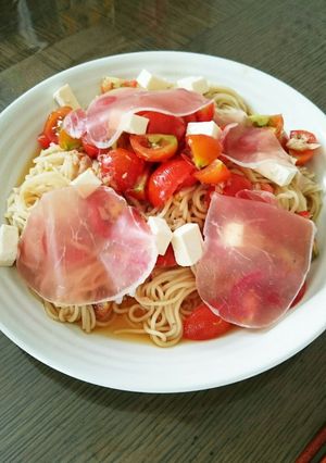 プチトマトのイタリアンそうめん-レシピのメイン写真