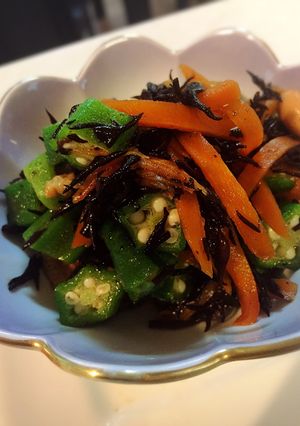 ひじきの煮物とオクラ和え-レシピのメイン写真
