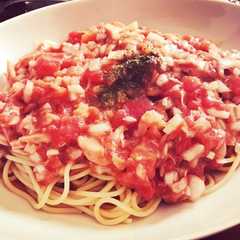簡単♡ツナとトマトと玉ねぎの冷製パスタ-レシピのメイン写真