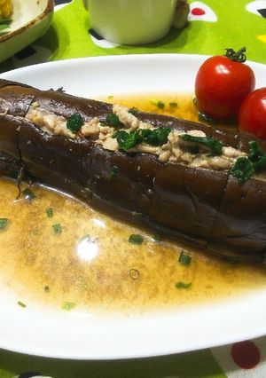 手間要らず、簡単茄子の洋風肉詰め-レシピのメイン写真