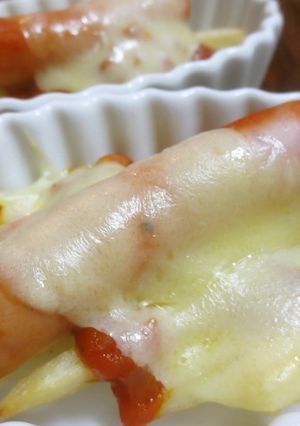 トースターで♬チーズぶとん　ポテ＆ソーセ-レシピのメイン写真