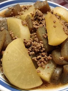 大根とこんにゃくの肉味噌煮込み-レシピのメイン写真