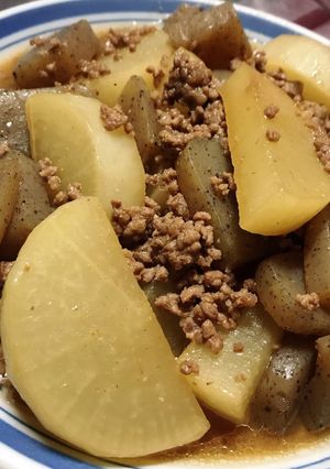 大根とこんにゃくの肉味噌煮込み-レシピのメイン写真