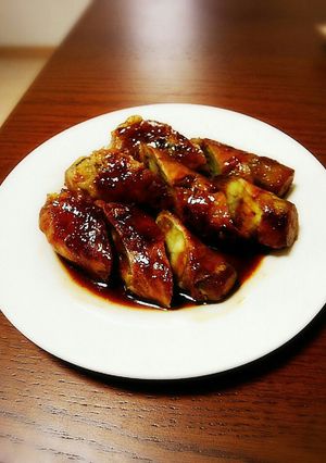 茄子丸ごとしょうが焼き-レシピのメイン写真