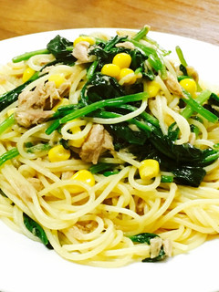 簡単!ツナとほうれん草の和風パスタ-レシピのメイン写真