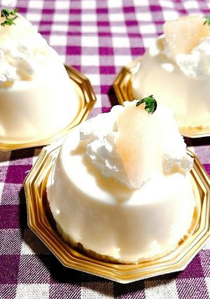 桃のレアチーズケーキ♡-レシピのメイン写真