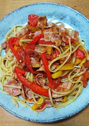 パプリカのペペロナータ・パスタ-レシピのメイン写真