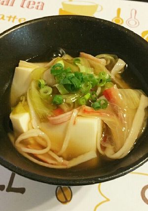 簡単あごだし☆あんかけカニカマ豆腐-レシピのメイン写真