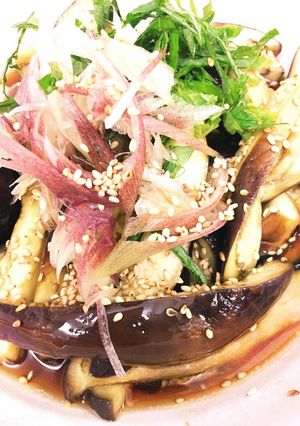 レンジでなすの中華ダレ浸し☆みょうが-レシピのメイン写真