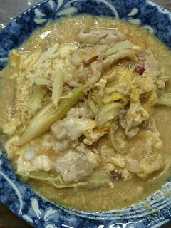 ミョウガと豚肉の卵とじ-レシピのメイン写真