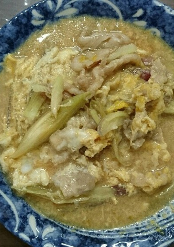 ミョウガと豚肉の卵とじ-レシピのメイン写真