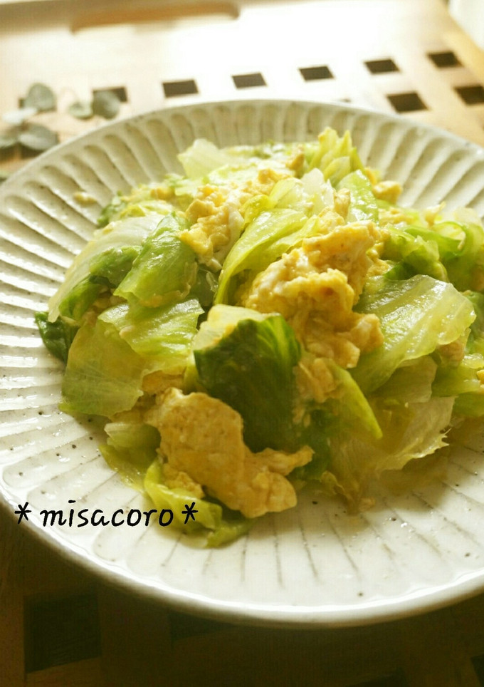 mレタスと卵の中華マヨ炒め-レシピのメイン写真