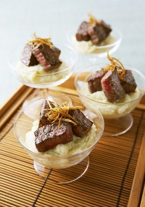 ひとくちステーキとわさびのマッシュポテト-レシピのメイン写真