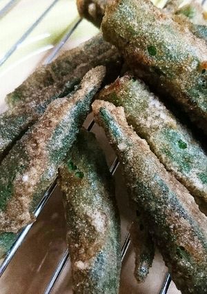 宗田節粉でオクラの天ぷら。ハマります⭐-レシピのメイン写真