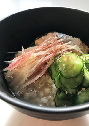 さけ缶ともち麦の冷や汁-レシピのメイン写真